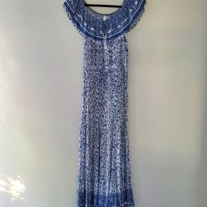 Boho Off Shoulder Maxi Dress